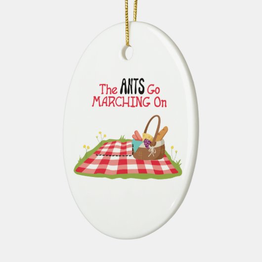 De ants gaan marcheren keramisch ornament (Links)