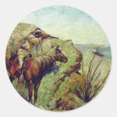 De Apache Ronde Sticker (Voorkant)