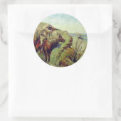 De Apache Ronde Sticker (Tas)