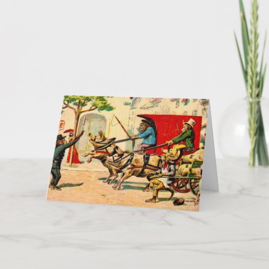 De apen en de varkens Kaart (Voorkant)