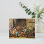 De apen op school briefkaart (Staand voorkant)