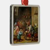 De apen op school metalen ornament (Rechts)