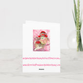 De Apen van de sok voor de Behandeling Hawaï Cathy Kaart (Achterkant)