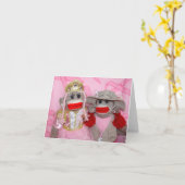 De Apen van de sok voor de Kaart van de (Gele Bloem)