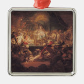 De apenlegers metalen ornament (Voorkant)