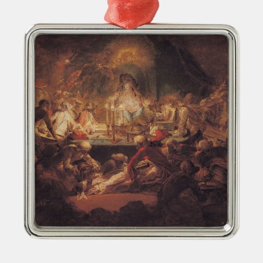 De apenlegers metalen ornament (Voorkant)