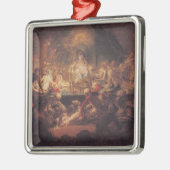 De apenlegers metalen ornament (Links)