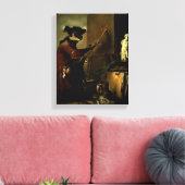 De apenschilder, 1740 (olie op canvas) canvas afdruk (Insitu (Woonkamer))