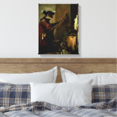 De apenschilder, 1740 (olie op canvas) canvas afdruk (Insitu (Slaapkamer))