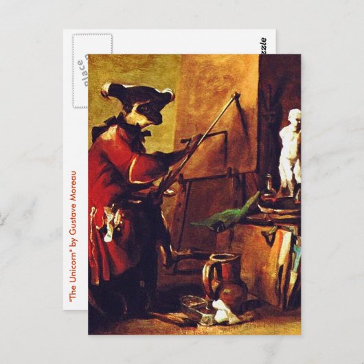 De apenschilder briefkaart (Voorkant / Achterkant)