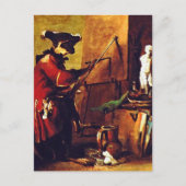 De apenschilder briefkaart (Voorkant)