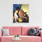 De apenschilder canvas afdruk (Insitu (Woonkamer))