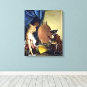De apenschilder canvas afdruk (Insitu (Houten vloer))