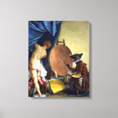 De apenschilder canvas afdruk (Voorkant)