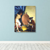De apenschilder canvas afdruk (Insitu (Houten vloer))