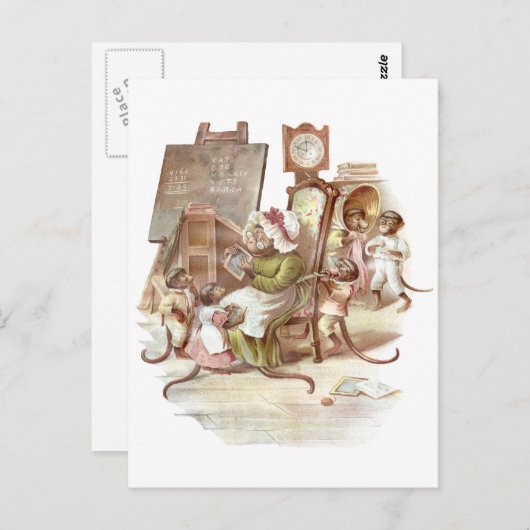 De apenschool briefkaart (Voorkant / Achterkant)