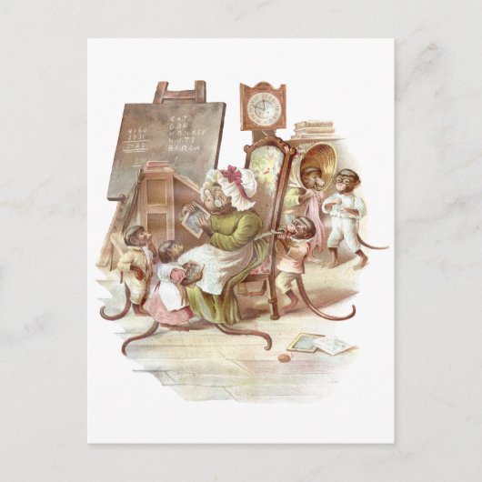 De apenschool briefkaart (Voorkant)