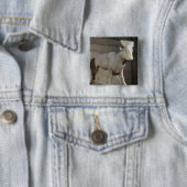 De Apis Bull uit het Serapeum, Memphis Vierkante Button 5,1 Cm (In situ)