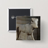 De Apis Bull uit het Serapeum, Memphis Vierkante Button 5,1 Cm (Voorkant /achterkant)