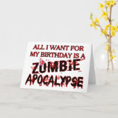De Apocalyps van de Zombie van de verjaardag Kaart (Gele Bloem)