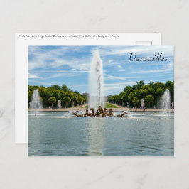 De Apollofontein in de tuinen van Versailles Briefkaart