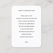 De apostel Bartholomeüs Kaart Visitekaartje (Achterkant)