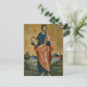De apostel Bartholomeus van Emmanuel Tzanes Briefkaart (Staand voorkant)