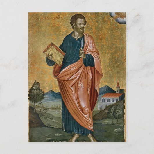 De apostel Bartholomeus van Emmanuel Tzanes Briefkaart (Voorkant)