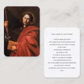 De apostel Jacobus de Grote Gebed Kaart Visitekaartje (Voorkant / Achterkant)