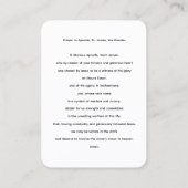 De apostel Jacobus de Grote Gebed Kaart Visitekaartje (Achterkant)