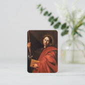 De apostel Jacobus de Grote Gebed Kaart Visitekaartje (Staand voorkant)