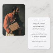 De apostel Jacobus de minder gebedsgebed Kaart Visitekaartje (Voorkant / Achterkant)