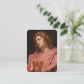 De apostel Johannes gebedsgebed Kaart Visitekaartje (Staand voorkant)