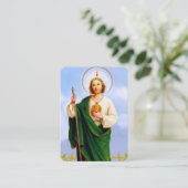 De apostel Judas Thaddeus bidt Kaart Visitekaartje (Staand voorkant)