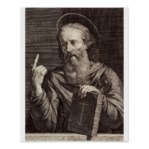 De apostel Paulus door Philippe de Champaigne Perfect Poster