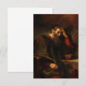 De apostel Paulus van Rembrandt van Rijn Bedankkaart (Voorkant / Achterkant)