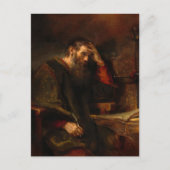 De apostel Paulus van Rembrandt van Rijn Feestdagenkaart (Voorkant)