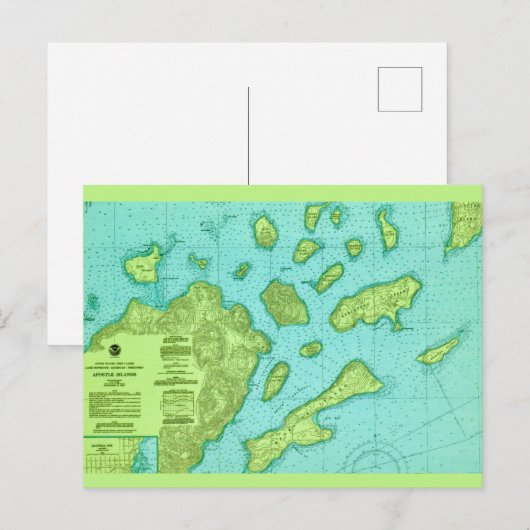 De aposteleilanden kaart Briefkaart (Voorkant / Achterkant)