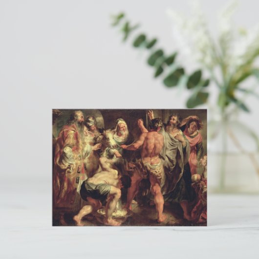 De apostelen, St. Paul en St. Barnabas in Lystra Briefkaart (Staand voorkant)