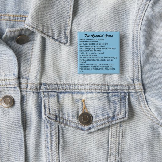 De Apostles Creed knoop Vierkante Button 5,1 Cm (In situ)