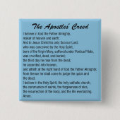 De Apostles Creed knoop Vierkante Button 5,1 Cm (Voorkant)