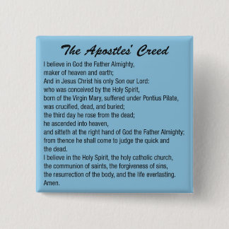 De Apostles Creed knoop Vierkante Button 5,1 Cm