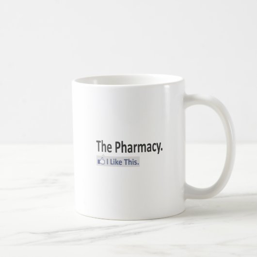 De apotheek...ik vind dit leuk koffiemok (Rechts)