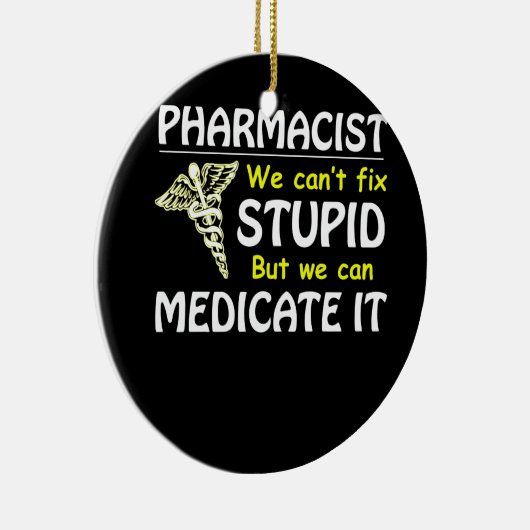 De apotheker kan zich genezen, maar we kunnen het keramisch ornament (Rechts)