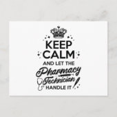 De apotheker moet rustig blijven en de apotheker m briefkaart (Voorkant)