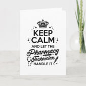 De apotheker moet rustig blijven en de apotheker m kaart (Voorkant)