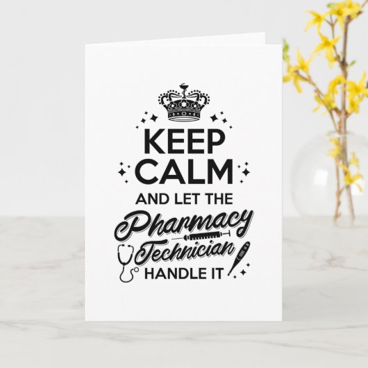 De apotheker moet rustig blijven en de apotheker m kaart (Gele Bloem)