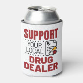 De apotheker ondersteunt uw lokale medicijnhandela blikjeskoeler (Blikje Voorkant)