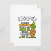 De apothekers zijn als ananassen. bedankkaart (Voorkant / Achterkant)