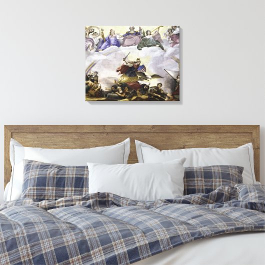 De Apotheose van George Washington - Oorlog Canvas Afdruk (Insitu (Slaapkamer))